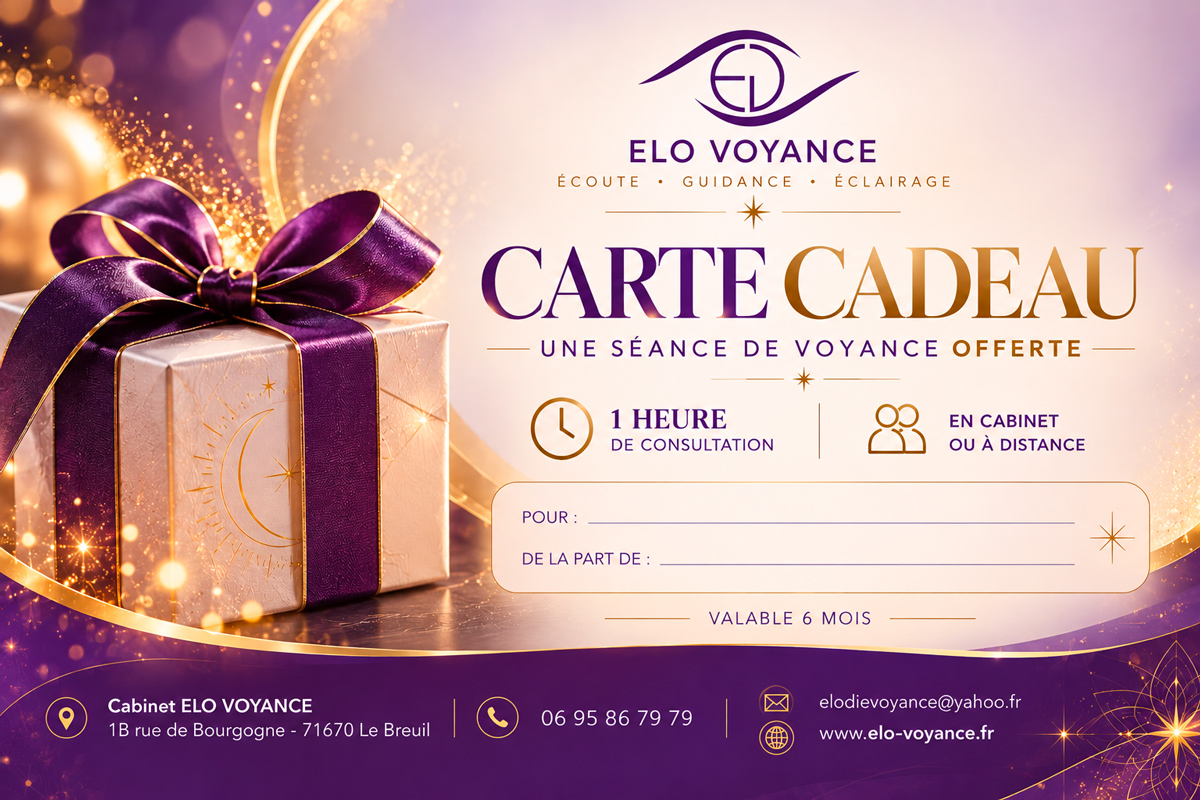 Carte cadeau voyance par téléphone ou cabinet Le Breuil